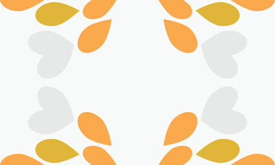 leaves on a white background with space for text. Vector illustration.