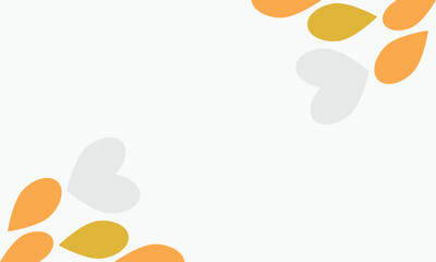 leaves on a white background with space for text. Vector illustration.