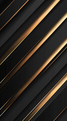 Obraz premium Luxurious black and gold diagonal lines pattern on a transparent background, representing elegance and modern design. 