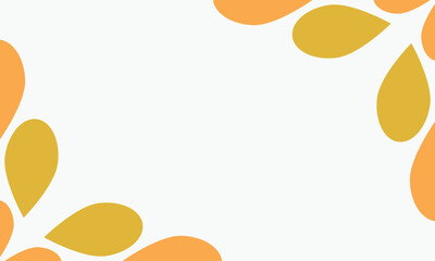 leaves on a white background with space for text. Vector illustration.