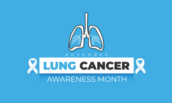 Lung cancer awareness month. background, banner, card, poster, template. Vector illustration.