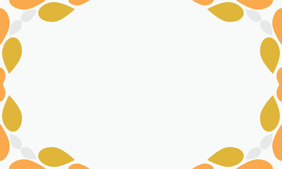 leaves on a white background with space for text. Vector illustration.