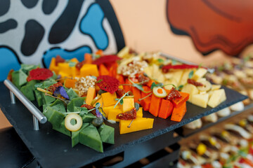 Naklejka premium buffet at the banquet, a variety of food