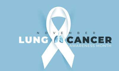 Lung cancer awareness month. background, banner, card, poster, template. Vector illustration.