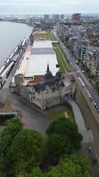 drone video Steen Antwerp Belgium europe