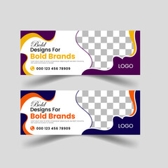 Fototapeta premium Facebook cover Design Template