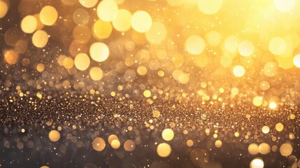 golden glitter ball bokeh gradient background