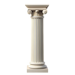 Isolated Column on Plain Background Showcasing Architectural Design Elements for Creative Projects