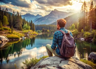 Contemplative Wanderlust: A young adult takes a year off to reflect, seeking solace in nature and pursuing introspection.