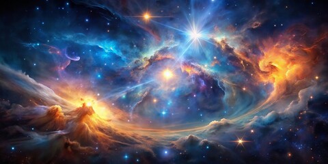 Cosmic Canvas: Expansive, Etheric, Nebula, Stars