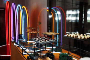 buffet at the banquet, a variety of food