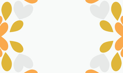 leaves on a white background with space for text. Vector illustration.