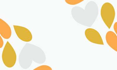 leaves on a white background with space for text. Vector illustration.