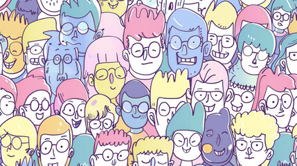 Obraz premium doodle people