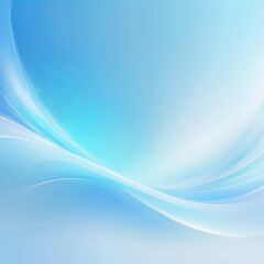 Fototapeta premium Abstract pastel background with a swirling, wavy design in shades of blue and white. Background is soft ethereal, subtle gradient and light sparkles. Beautiful gradient. Smooth lines. Light blue