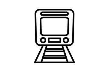 Train icon. icon related to action plan. suitable for web site, app, user interfaces. line icon style