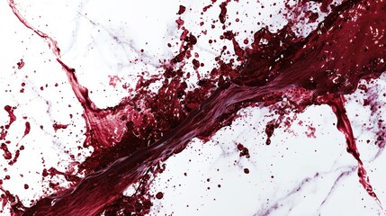 Dynamic splash of wine from a broken glass