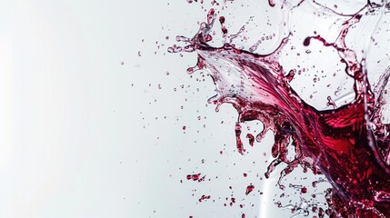 Naklejka premium Dynamic splash of wine from a broken glass