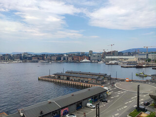 View panaramic other side of city Oslo