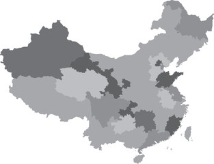 Fototapeta premium China map high quality vector with white background 