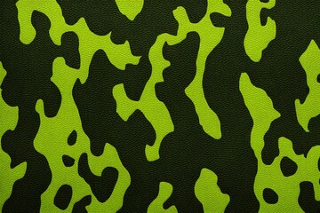 A background of frog skin with a bright green and black camouflage pattern, AI Generated