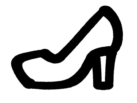 recommend clip art: 落書き風ハイヒールのイラスト素材