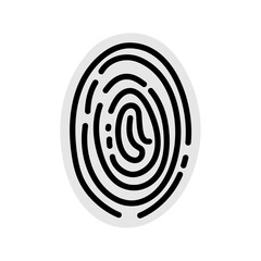 Finger print icon on white background.