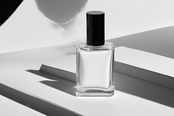 A glass bottle of luxury perfume 