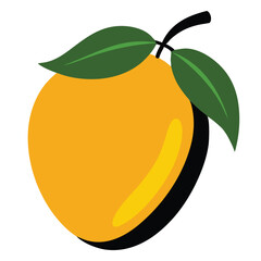 mango silhouette vector on a white background