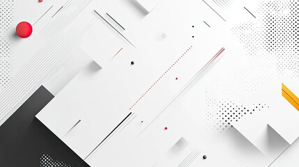 Clean white background with a mix of sharp and smooth geometric shapes, offering a modern, abstract design.