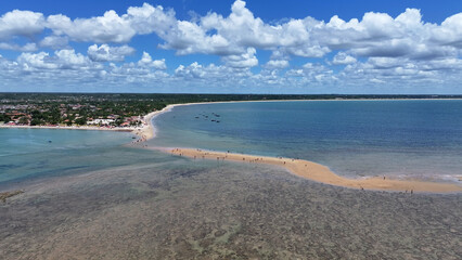 Moses Way In Santa Cruz Cabralia Bahia Brazil. Beach Landscape. Brazilian Northeast. Bahia Brazil. Seascape Outdoor. Moses Way In Santa Cruz Cabralia Bahia. Brazil Discovery Coast.