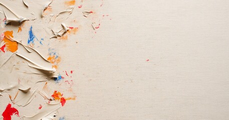 artistic side fame with paint splotches and room for text