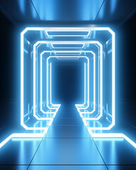 Elegant style hall, green color, space theme room.