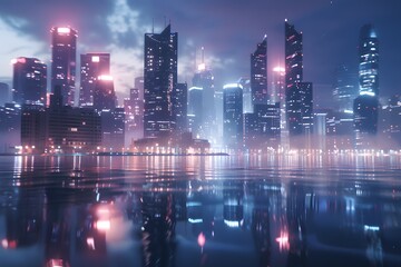 Obraz premium Night City Skyline