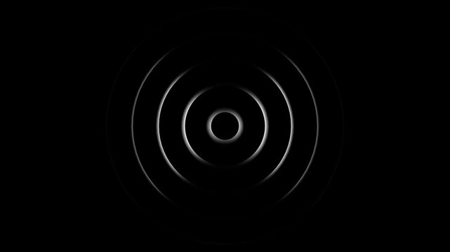 Digital Radio wave circle background. Radio station signal icon 4k animation.
