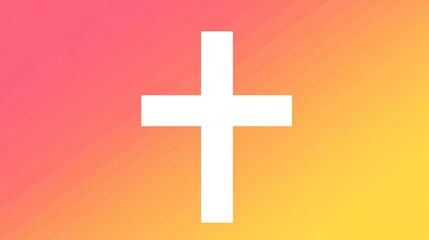 Obraz premium Gradient Cross: A Modern and Elegant Design Featuring a Cross with a Smooth Gradient Color Transition.
