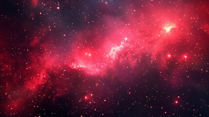 Naklejka premium Red galaxy with star
