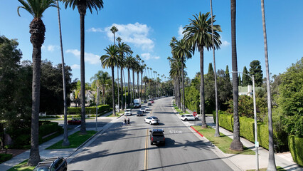 Beverly Hills At Los Angeles In California United States. Famous Luxury Neighborhood. Movie Stars District. Beverly Hills At Los Angeles In California United States. 