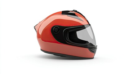 modern motorcycle helmet isolated on white