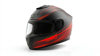 Fototapeta premium modern motorcycle helmet isolated on white