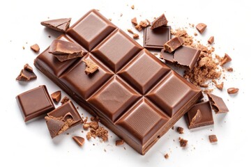 Shattered Indulgence: Anguished, Fragmented, Milk Chocolate, Crunched, Isolated