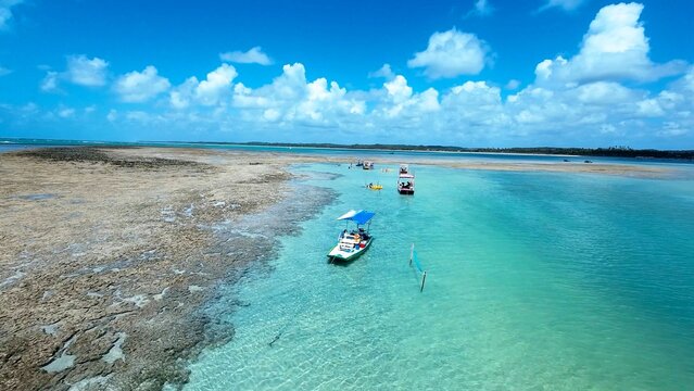 Natural Pools At Sao Miguel Dos Milagres In Alagoas Brazil. Coral Reefs Bay Water. Nature Landscape. Paradise Scenery. Travel Destinations. Sao Miguel Dos Milagres Alagoas. 