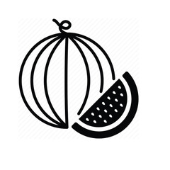 Watermelon, fruit, summer icon