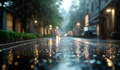 rain in the city