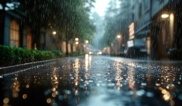 rain in the city