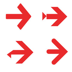 red and black arrow signs