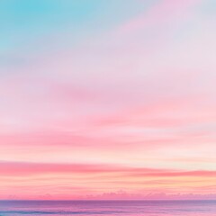 Obraz premium Pastel Sunset Sky over Ocean