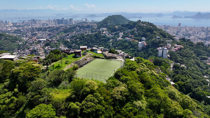 Favela Tour At Rio De Janeiro Brazil. Shantytown Landscape. Tijuca National Park. Rio De Janeiro Brazil. Social Inequality Background. Favela Tour At Rio De Janeiro In Rio De Janeiro Brazil.