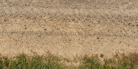 view from above on texture gravel road © hiv360