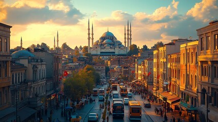 Fantasy Travel through Ancient Landmarks and Pristine Natural Scenery Picture